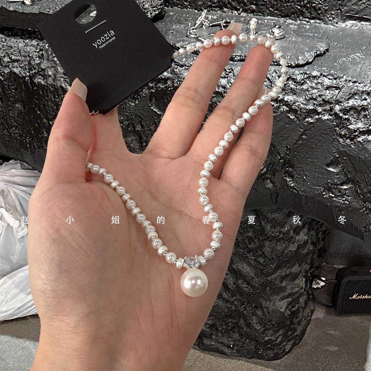 珍珠锁骨链可爱甜美2026新款韩国饰品夏季颈链高级感百搭吊坠项链