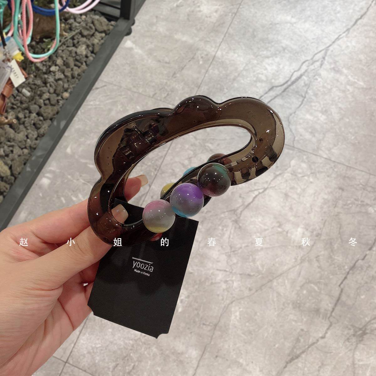 韩国发饰小众独特设计云朵抓夹