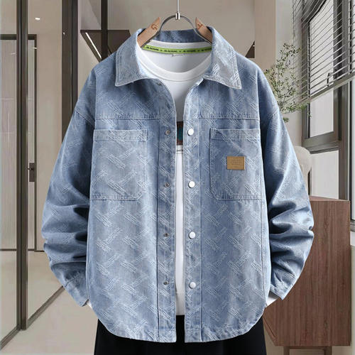 春季男磨破牛仔夹克不易变形