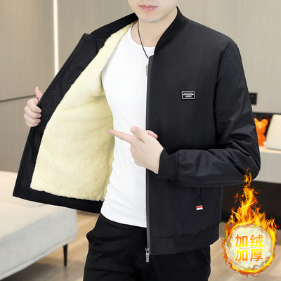 加绒冲锋衣外套男款秋冬季