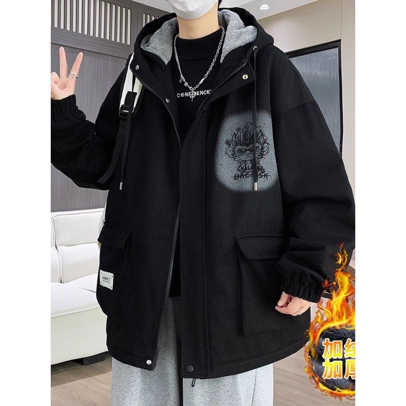 青少年学生新款冬季加绒加厚外套男帅气大童潮流棉服冬装保暖棉衣,男装,夹克,淘宝优惠券,粉丝福利购,淘宝优惠卷