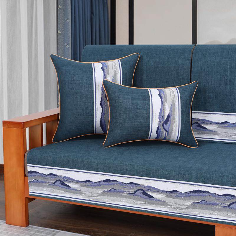 中式沙发垫四季通用防滑棉麻坐垫靠背巾盖布实木沙发巾套罩巾夏季,居家布艺,沙发垫,淘宝优惠券,粉丝福利购,淘宝优惠卷