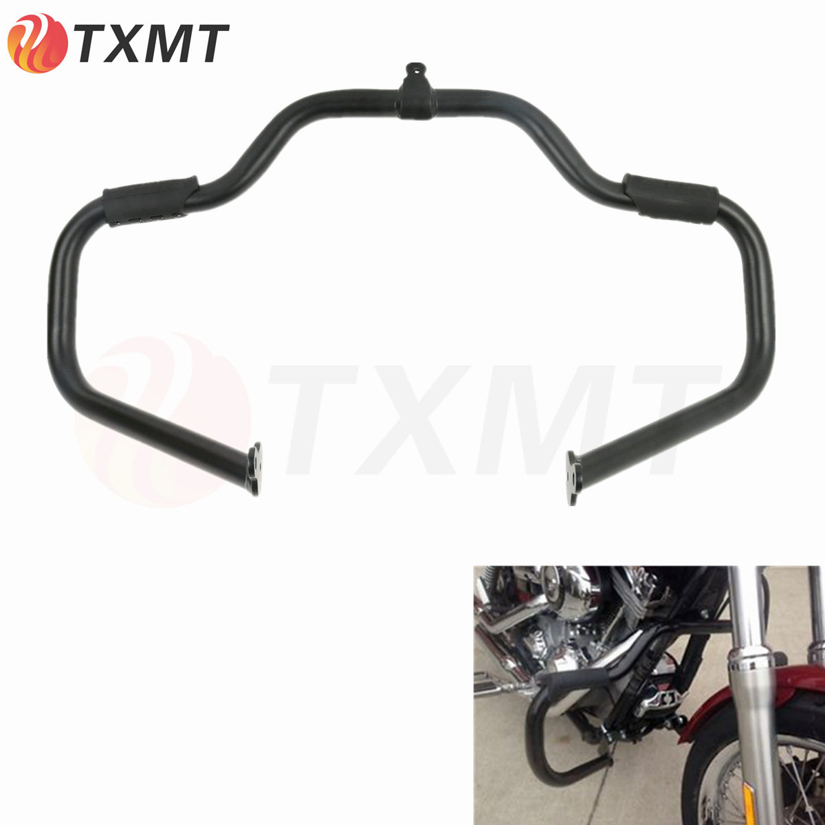 哈雷 路王前护杠 公路大道大滑翔 改装前保险杠 后护杠 边箱保护