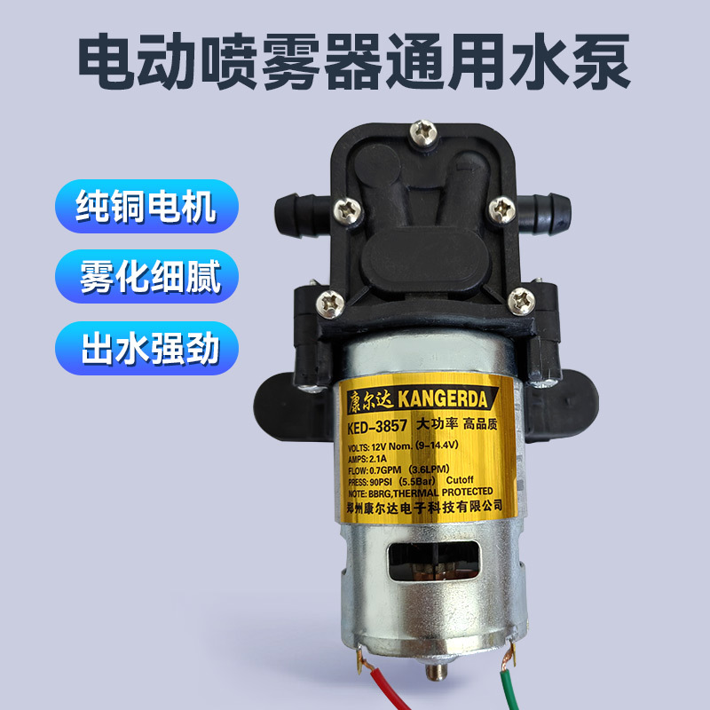 喷雾器水泵12V农用电动喷雾器水泵隔膜泵