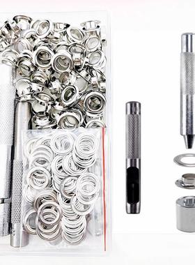 跨境盒装气眼内径8mm四色可选203pcs配600#工具鸡眼扣气眼盒装