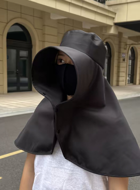 护颈一体防晒帽披肩帽子女夏季户外大帽檐骑行遮脸防紫外线太阳帽