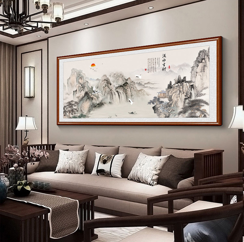 适合挂茶室的山水画,茶室字画图片欣赏_大山谷图库