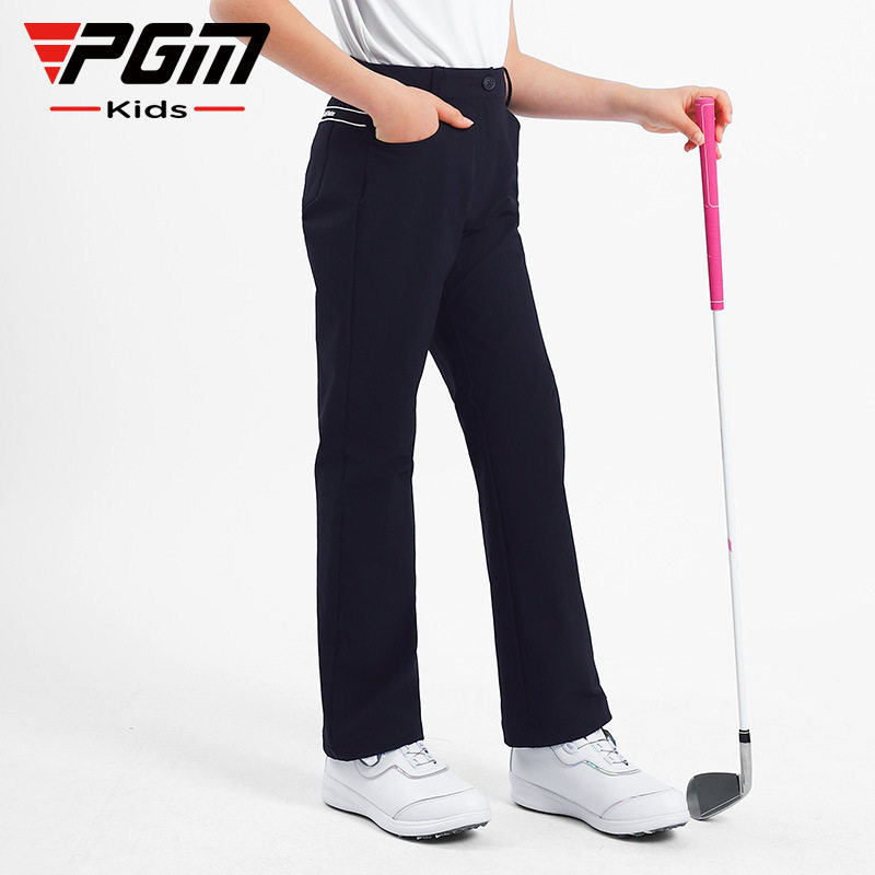 PGM儿童高尔夫服装女童弹力腰带长裤夏季青少年运动球裤子图片