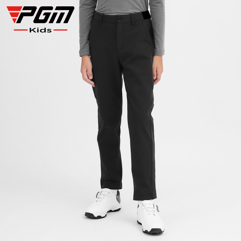 PGM 新品高尔夫裤子男童长裤秋冬季童装加绒加厚运动球裤青少年裤