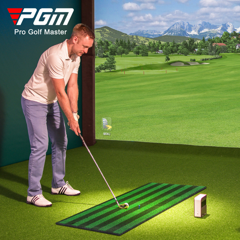 PGM高尔夫打击垫专业高尔夫垫高密3D弹簧层弹力防滑底板导向条纹
