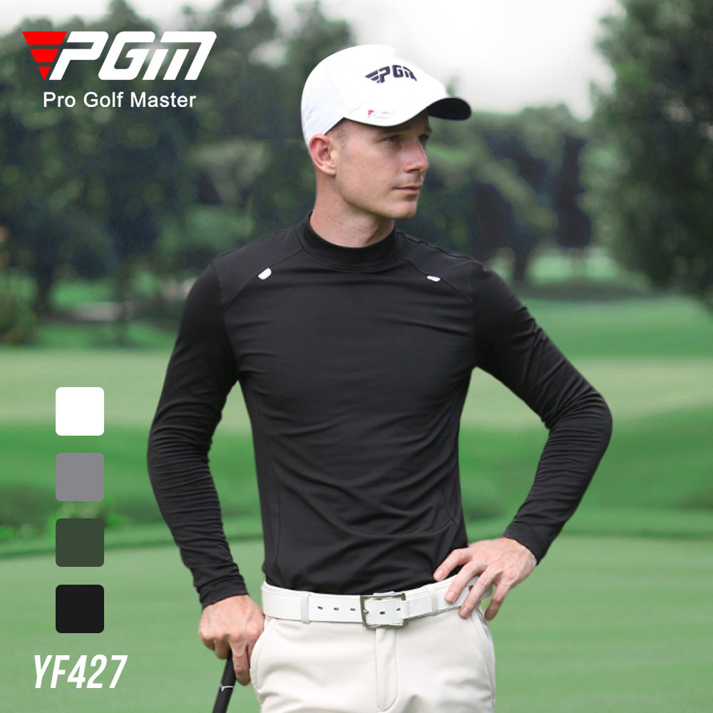 PGM高尔夫服装男士秋冬季打底衫长袖T恤磨绒保暖上衣服golf男装