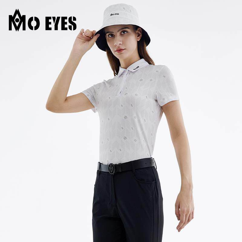 MOEYES魔眼女士高尔夫印花短袖|
