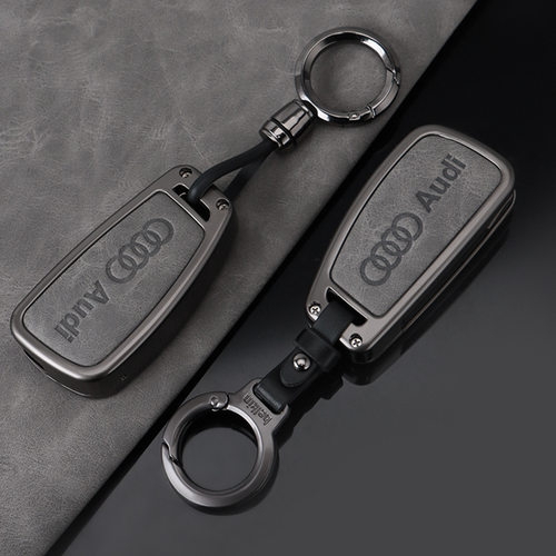 适用09-11款老款奥迪A6L钥匙套a6保护壳q7折叠钥匙包男女q3金属扣
