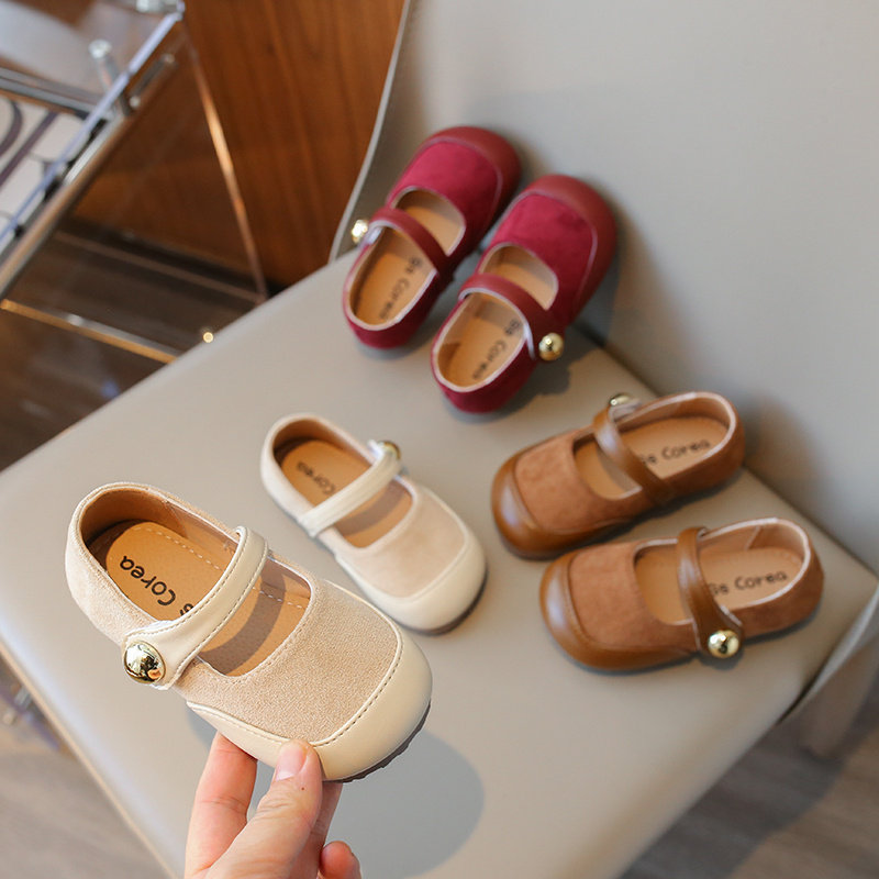 女童小皮鞋2025春秋新款韩版儿童浅口简约单鞋宝宝软底复古豆豆鞋,童鞋/婴儿鞋/亲子鞋,皮鞋,淘宝优惠券,粉丝福利购,淘宝优惠卷