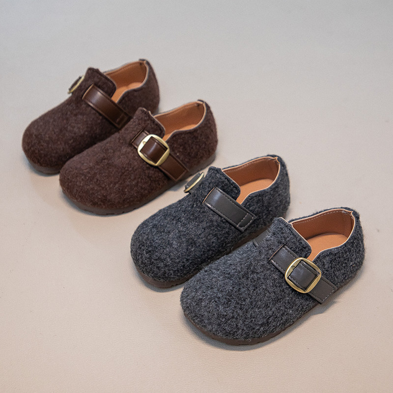 儿童复古皮鞋2026春秋新款韩版女童毛呢魔术贴勃肯鞋女孩宝宝单鞋,童鞋/婴儿鞋/亲子鞋,皮鞋,淘宝优惠券,粉丝福利购,淘宝优惠卷