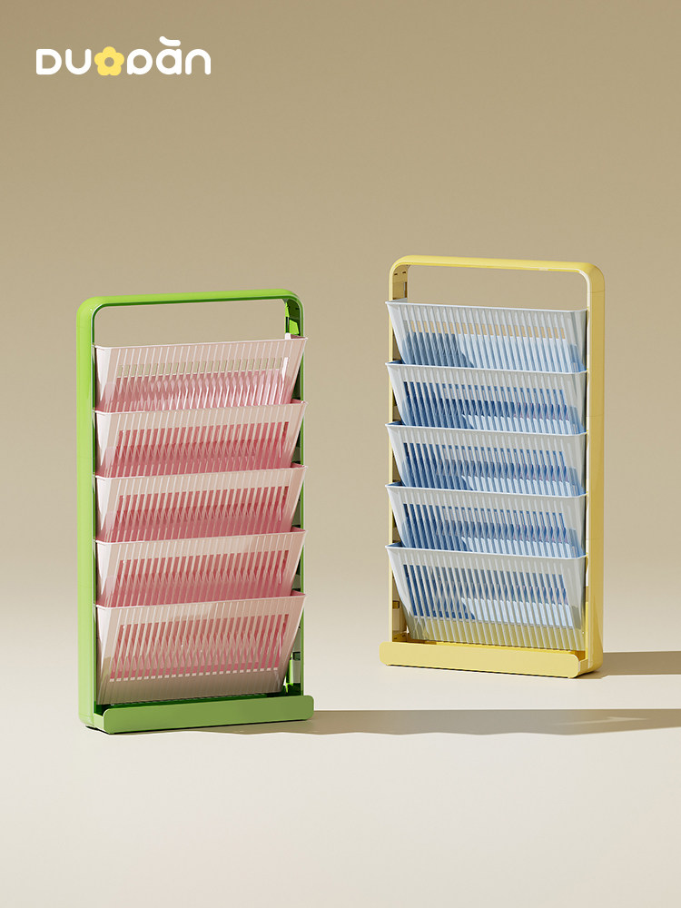 书架落地可移动教室桌边书本置物架学习书桌课桌侧边书籍收纳神器