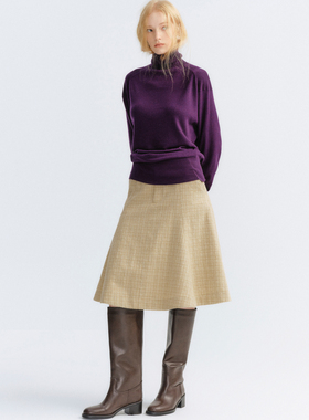 【博主同款】TOATEE 羊毛十字花纺鱼尾半身中裙