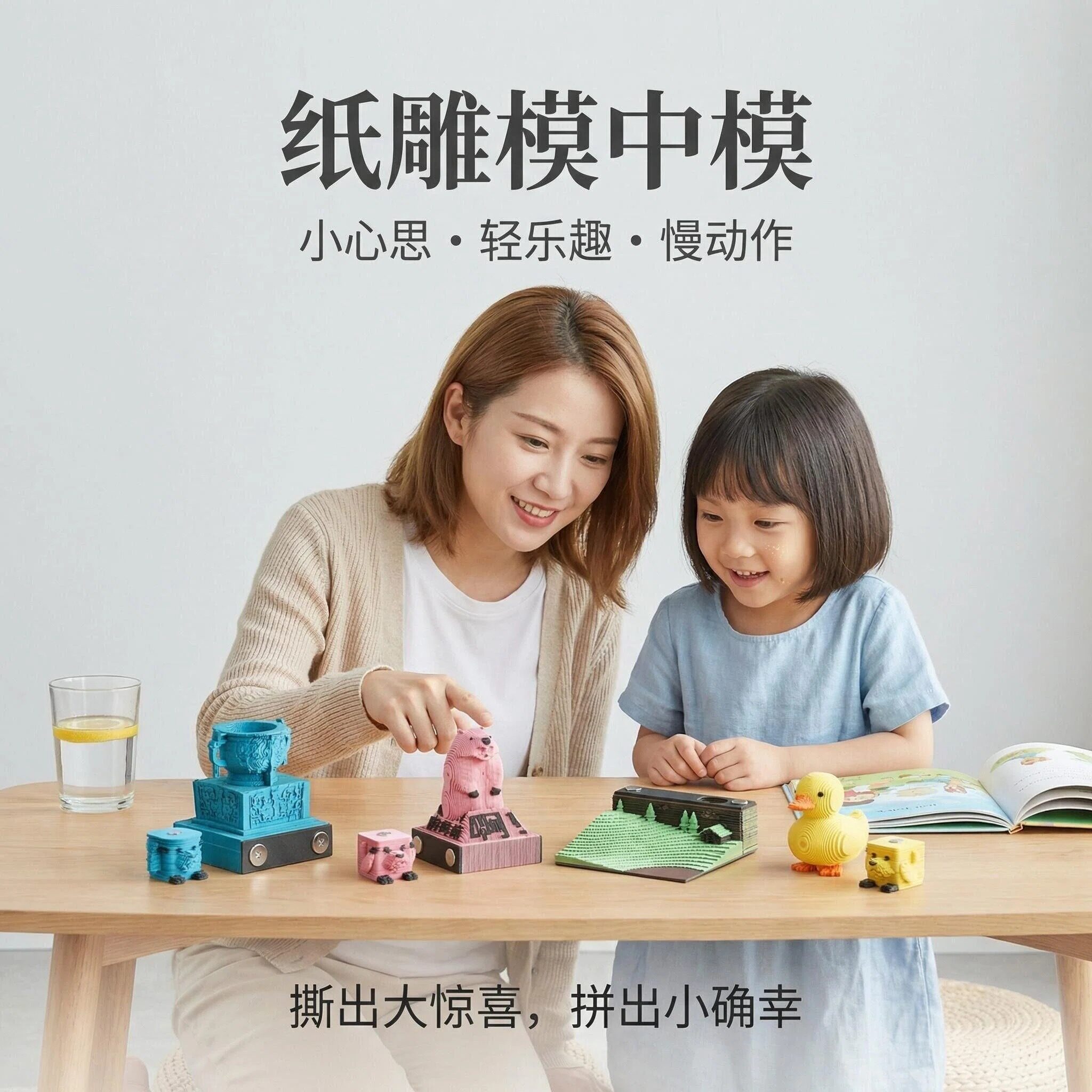 创意礼品模中模小女孩生日礼物女儿10岁diy手工纸雕艺术好玩有趣