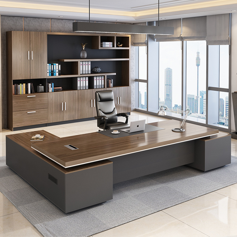 老板桌办公桌总裁桌简约现代桌椅组合大班台总经理主管台办公家具