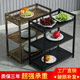推车置物架火锅店菜架三层铁艺串串香烧烤架子厨房餐厅蔬菜架