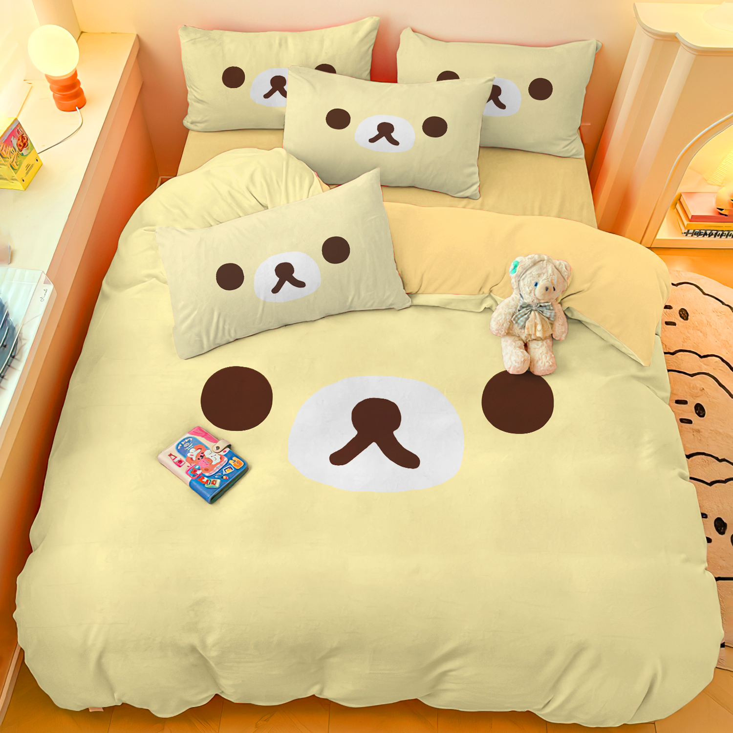 卡通可爱纯棉家居温馨四件套床上床单可爱被套宿舍三件套床上用品