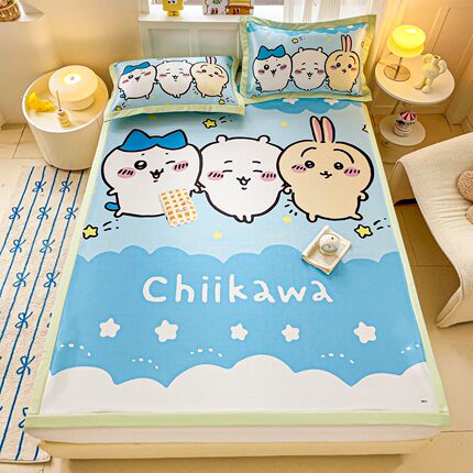 chiikawa乌萨奇小八冰丝凉席学生宿舍专用单双人三件套空调席