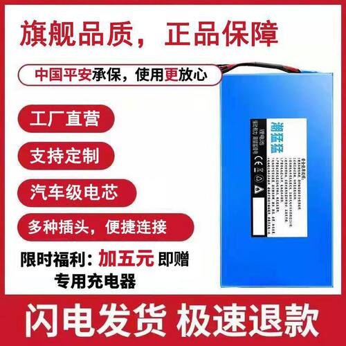电动车锂电池24v36v48v60v三元电瓶蓄电池12ah20ah小型车动力电池