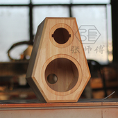六边形音箱6.5寸8寸实木Hifi书架DIY空箱定制