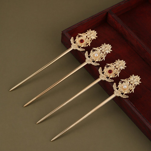 唐风敦煌汉服头饰日常盘发簪子