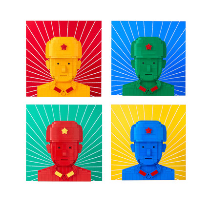 【NOVA专享】《英雄》沈敬东2.5D艺术积木像素作品