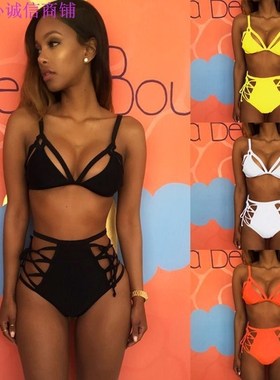 Women's Bandage Triangle Biki Set Push-up Bra Padded