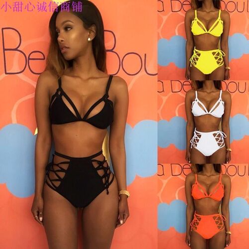 Women's Bandage Triangle Biki Set Push-up Bra Padded