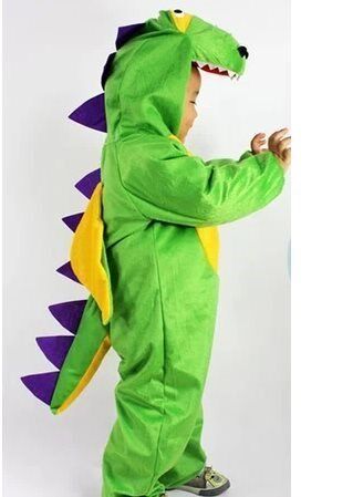halloween child kid children kids costume green dinosaur