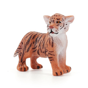 亚马逊热销仿真野生动物老虎模型小赤虎幼虎儿童认知科教摆件玩具