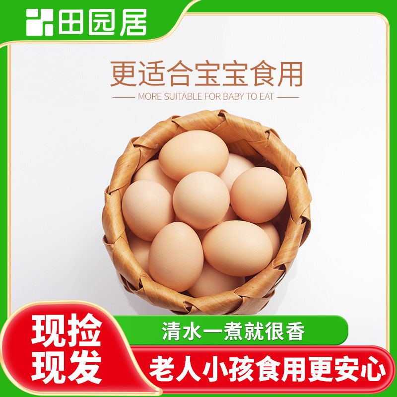 田园居AAA级初生蛋20枚大蛋黄新鲜鸡蛋宝宝婴儿辅食孕妇食用鸡蛋,水产肉类/新鲜蔬果/熟食,鸡蛋,淘宝优惠券,粉丝福利购,淘宝优惠卷