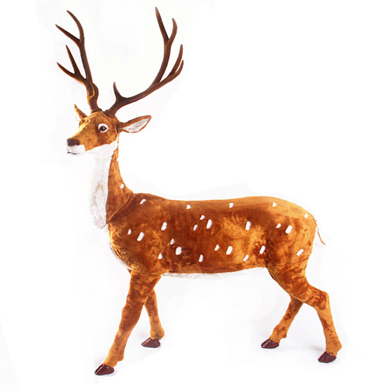 5米梅花鹿仿真站鹿酒店橱窗大厅摆件圣诞装饰品大号吉祥鹿麋鹿