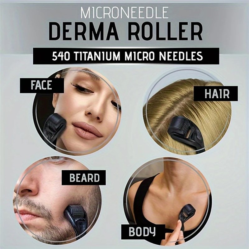 Derma Stamp Microneedling Face Roller Massager Adjustable Ti