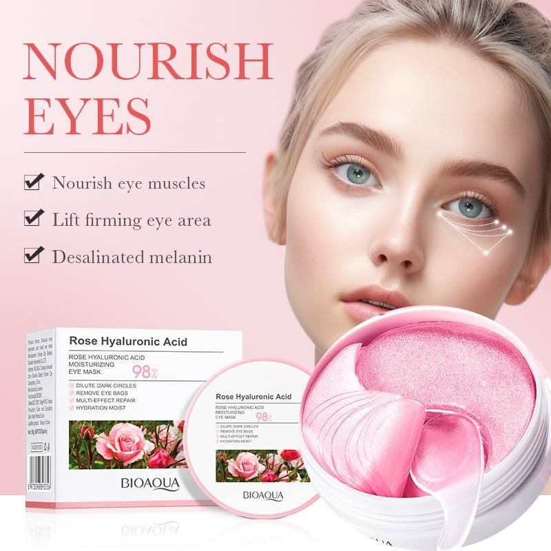 Bioaqua Rose Hyaluronic Acid Moisturizing Eye Mask to Improv