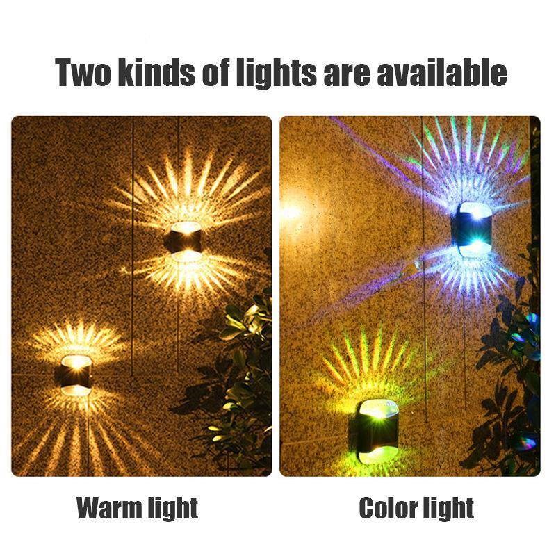 LED Solar Wall Lamp Waterproof Outdoor Garden Wall Light