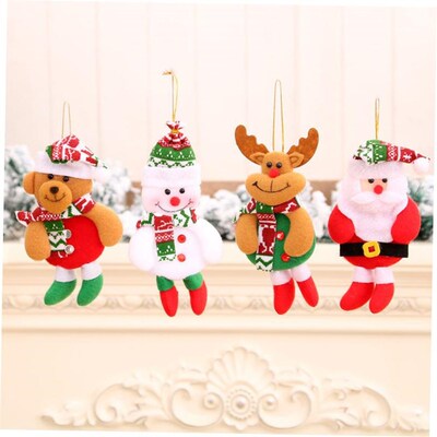 Christmas decorations old man snowman plush pendant 圣诞挂件