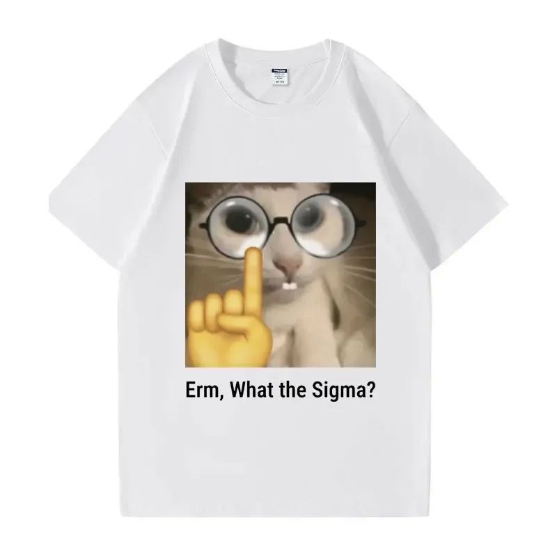 Erm what Sigma? Funny Meme Tshirt For Men Women Silly Cat