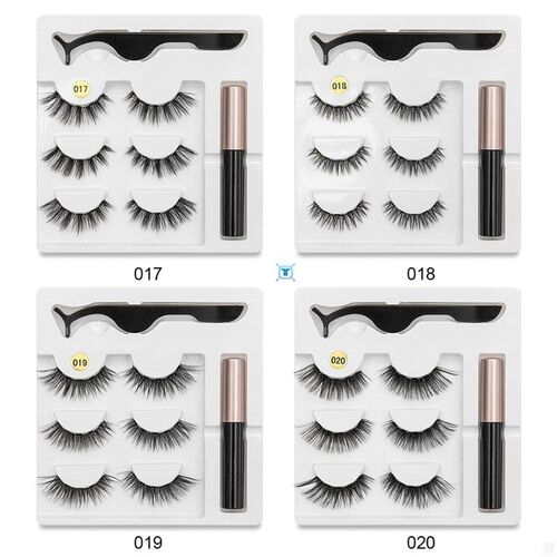 Magnetic False Eyelashes Eyeliner Eyelash Curler Set 眼线液