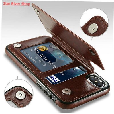 Retro PU Flip Leather Case For iPhone 15 14 13 12 Pro Max XS