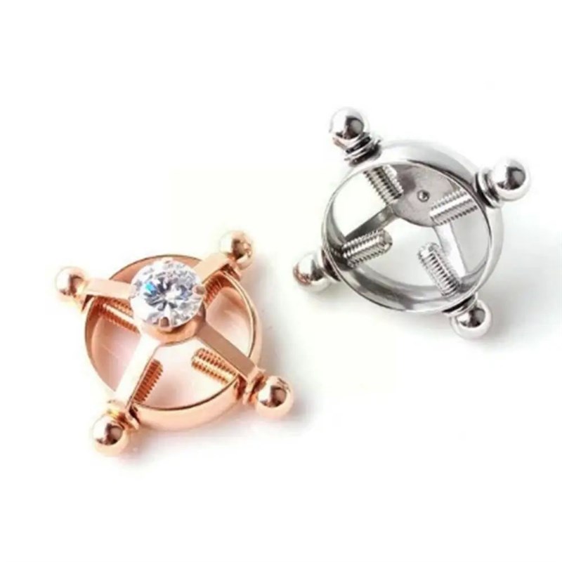 Pc Round Steel Inlaid Zircon Non Piercing Body Jewelry Fake