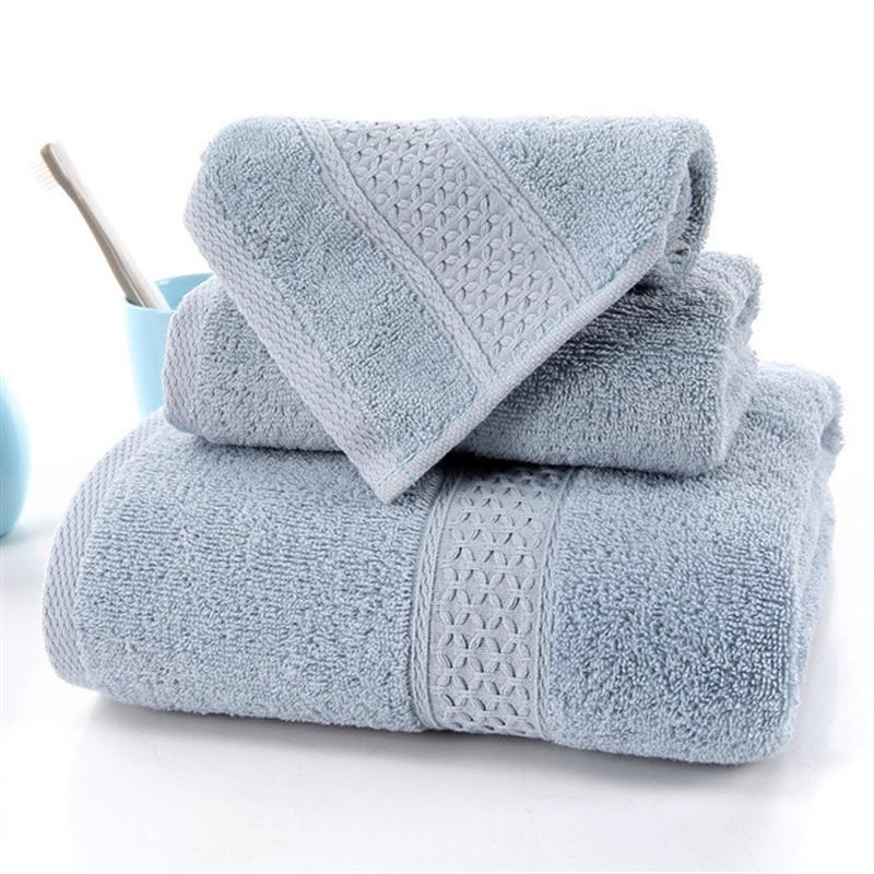 3pcs Cotton high quality thick soft bath towel face towels