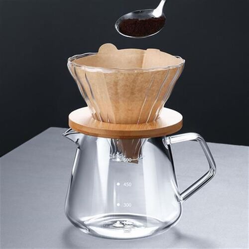Glass coffee filter coffee filter funnel coffee pot