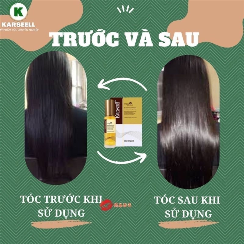4pcs 越南Karseell修护干枯改善毛躁焗油发膜修复2san pham