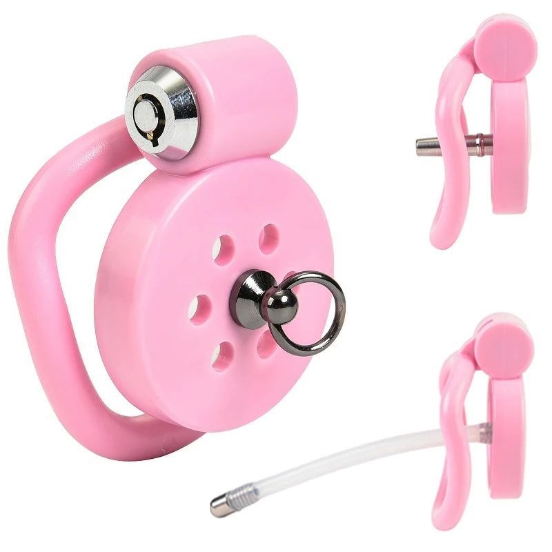 Pink Male Penis Chastity Cage SDet Small Bird Chastity Cage