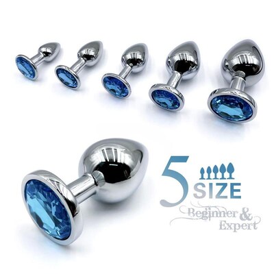 Metal Anal Plug Jewelry BaseBeginner To Expert  Size Butt