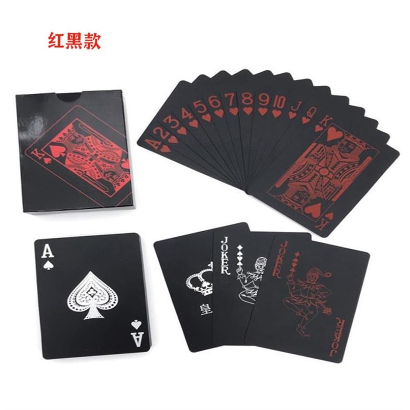 Quality Plastic PVC Poker Waterproof Black Playing Cards Cre